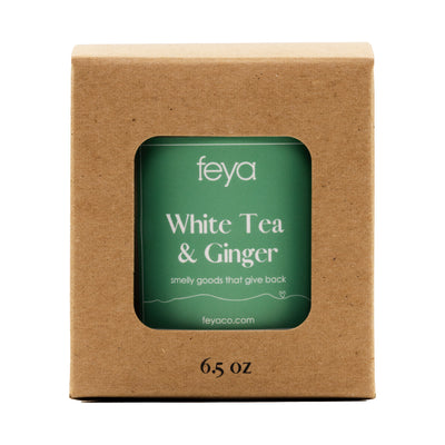 Feya White Tea & Ginger 6.5 oz Candle with box